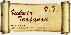 Vukmir Teofanov vizit kartica